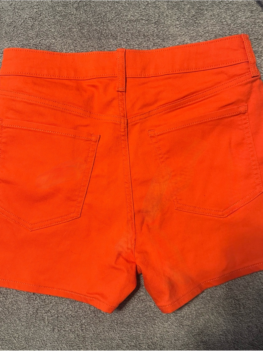 Old Navy Bright Orange Flat-Front Men's Shorts - Picture 2 of 2